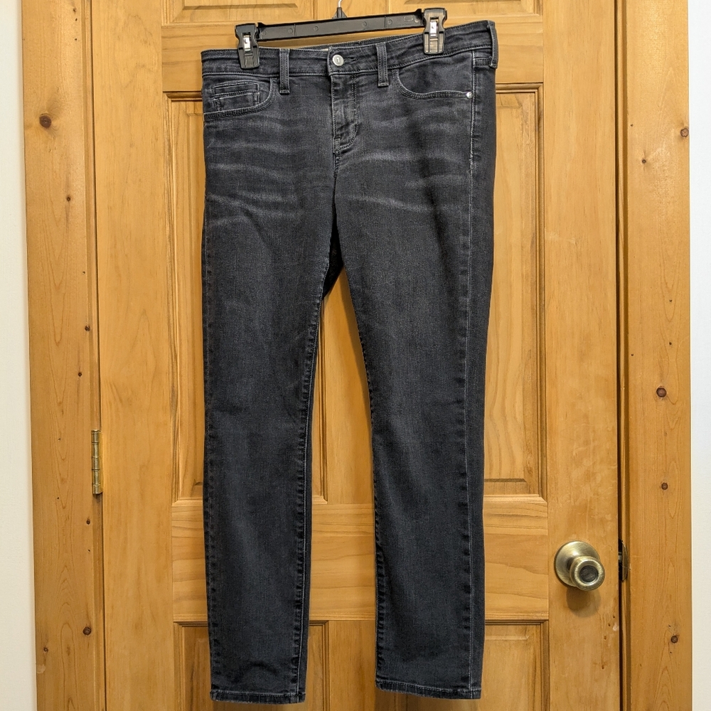 Anthropologie Pilcro Letterpress Womens Straight Black Jeans Sz 28 Classic Denim